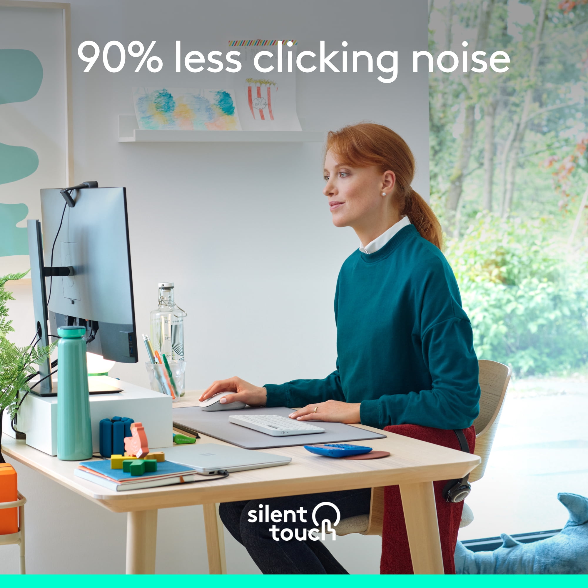 Logitech Signature M650 Wireless Mouse - For Small to Medium Sized Hands, 2-Year Battery, Silent Clicks, Customizable Side Buttons, Bluetooth, for PC/Mac/Multi-Device/Chromebook