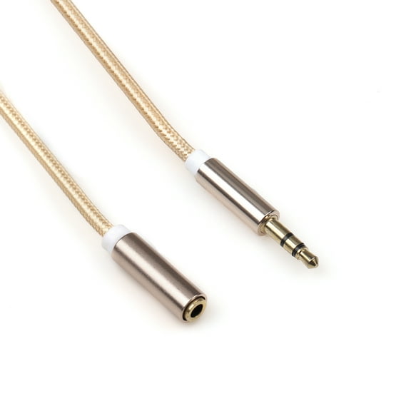 3.5mm Male to Male and Female Aux Audio Plug Jack to Usb 2.0 Female Usb Braided Cable Glow