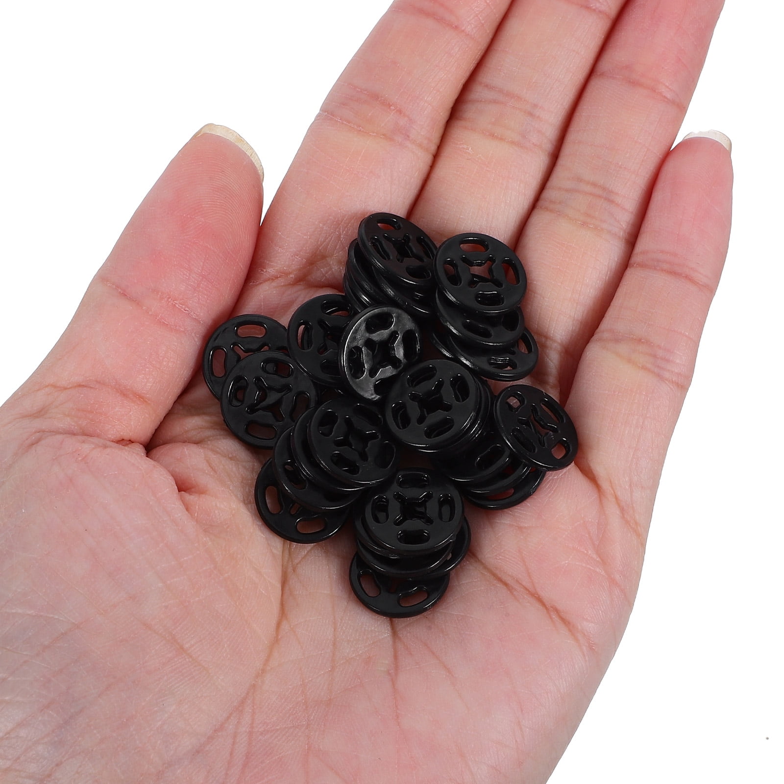 CTIRCHIU 1000-Pack Black Invisible Nylon Sew-On Buttons, Anti-Exposure Fasteners for Clothing and Garments