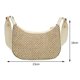 thumbnail image 3 of Bolso hobo de paja de verano con cremallera de embrague para mujer a la moda para regalo (blanco), 3 of 8