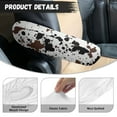 thumbnail image 6 of Yuyamidu Cow Print Car Front Seat Armrest Cover Anti-Scratch Car Armrest Handle Cover Soft Auto Armrest Decor Accessories Universal Fit Most Vehicles, 6 of 7