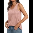 thumbnail image 3 of Blusas Sin Mangas Informales Elegantes de Negocios para Mujer, Blusas de Verano A , Camisas de Trabajo Holgadas. Rosa M, 3 of 8