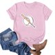 thumbnail image 1 of Fiudx Ofertas y Liquidaciones Blusa de Manga Corta con Estampado de Moda para Mujer, Divertida Camiseta con Cuello Redondo, 1 of 3