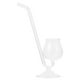 thumbnail image 1 of copa de vino de cristal, creativa, con pajita (transparente)., 1 of 6