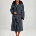 thumbnail image 3 of FAHUOMU Plush Hooded Robes For Women Cozy Warm Fleece Bath Robe With Pockets Winter Loose Fit Loungewear, 3 of 8