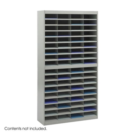 Safco Gray E-Z Stor Literature Organizer- 72 Letter Size Compartments
