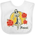 thumbnail image 3 of Inktastic Retro Hula Girl Girls Baby Bib, 3 of 4