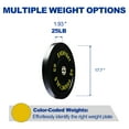 thumbnail image 5 of BalanceFrom Olympic Bumper Plate Weight Plate, 35 lbs Pair Black, 5 of 8