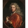 thumbnail image 2 of Hendrik Van Limborch 12x14 Black Ornate Wood Framed Double Matted Museum Art Print Titled: Self-Portrait (1708), 2 of 5