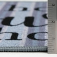 thumbnail image 5 of Mainstays Home Sweet Home Striped Indoor Accent Rug, Blue & Gray, 17"x30", 5 of 6