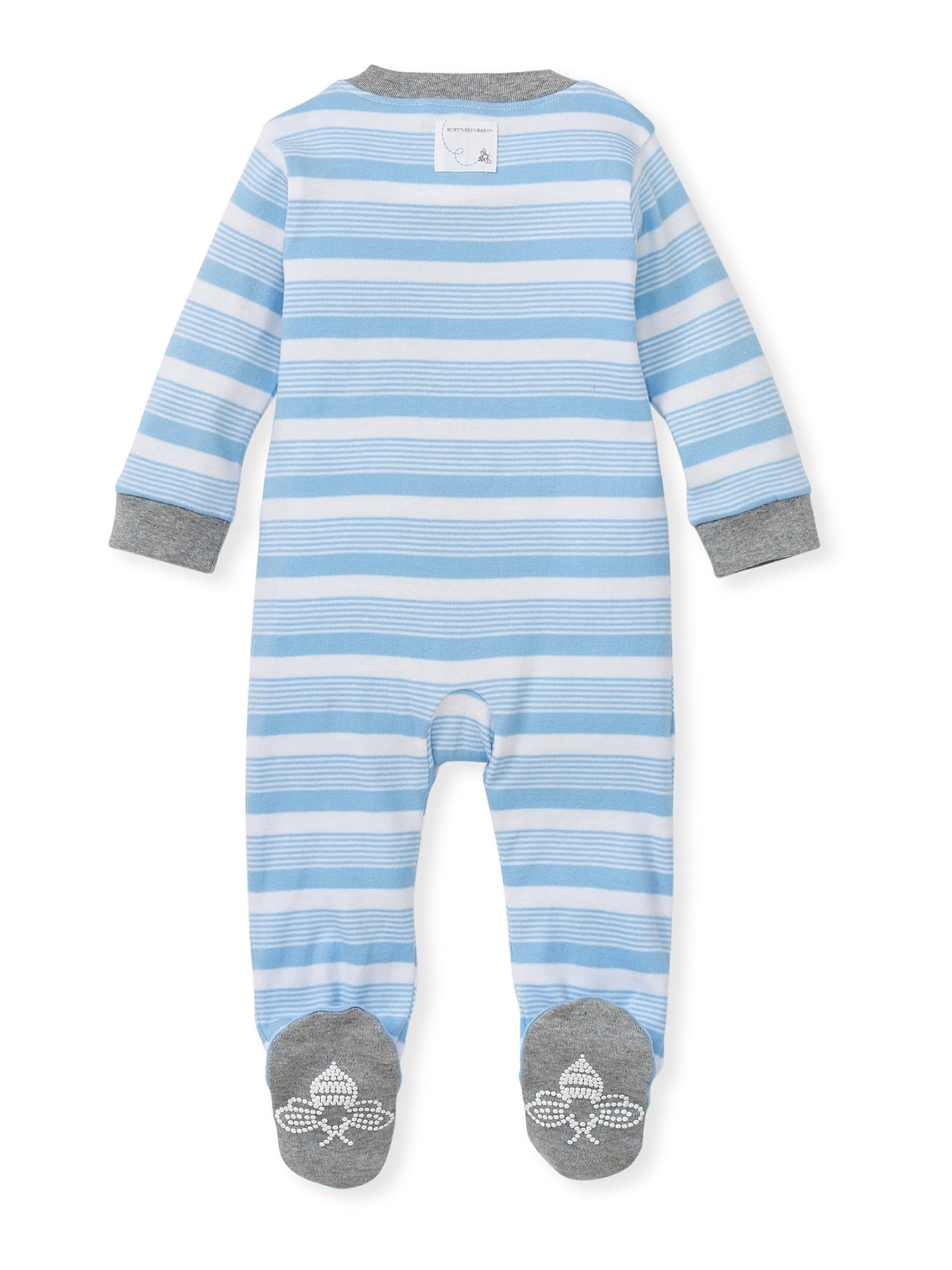 Organic Cotton Baby Footed Pajamas with Mittens Newborn Zip Up Onesie Sleeper 