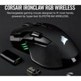 thumbnail image 2 of Corsair Ironclaw Wireless RGB - FPS and MOBA Gaming Mouse - 18,000 DPI Optical Sensor - Sub-1 ms SLIPSTREAM Wireless, 2 of 17