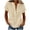 Beige, variant on Womens Cotton Linen Tops Shorts Sleeve Button down Shirts Casual Loose Blouses Tunics Fashion Clothes