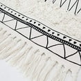 thumbnail image 2 of Fennco Styles Ivory Boho Tribal Textured Fringe Tassel Area Rug 2'x3' Small Rug, 2 of 3