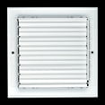 thumbnail image 4 of Fits 8x8 Duct Opening Aluminum 3-WAY Adjustable Air Supply Grille by Handua | Curved Blade Register Vent Cover for Sidewall & Ceiling | White | Outer Size: 9.75" X 9.75", 4 of 9
