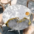 thumbnail image 2 of Gray Gold Marble Round Tablecloth, Fitted Table Cover with Elastic for 36"-44" Round Tables, Modern Abstract Marble Crack Texture Table Cloth Outdoor Indoor Dinning Party Waterproof Tablecloths, 2 of 7