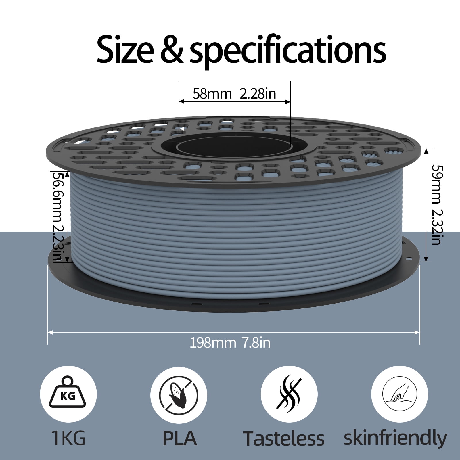 PLA Matte Filament Combo - Smooth & Subtle Finish for 3D Printing,White&Black