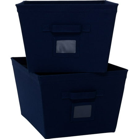 Mainstays 2-pack Large Bins, Navy