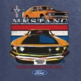 thumbnail image 6 of Wild Bobby, Mustang Powered by Ford Performance Cars and Trucks Men Graphic Tee, Vintage Heather Navy, 4X-Large, 6 of 6