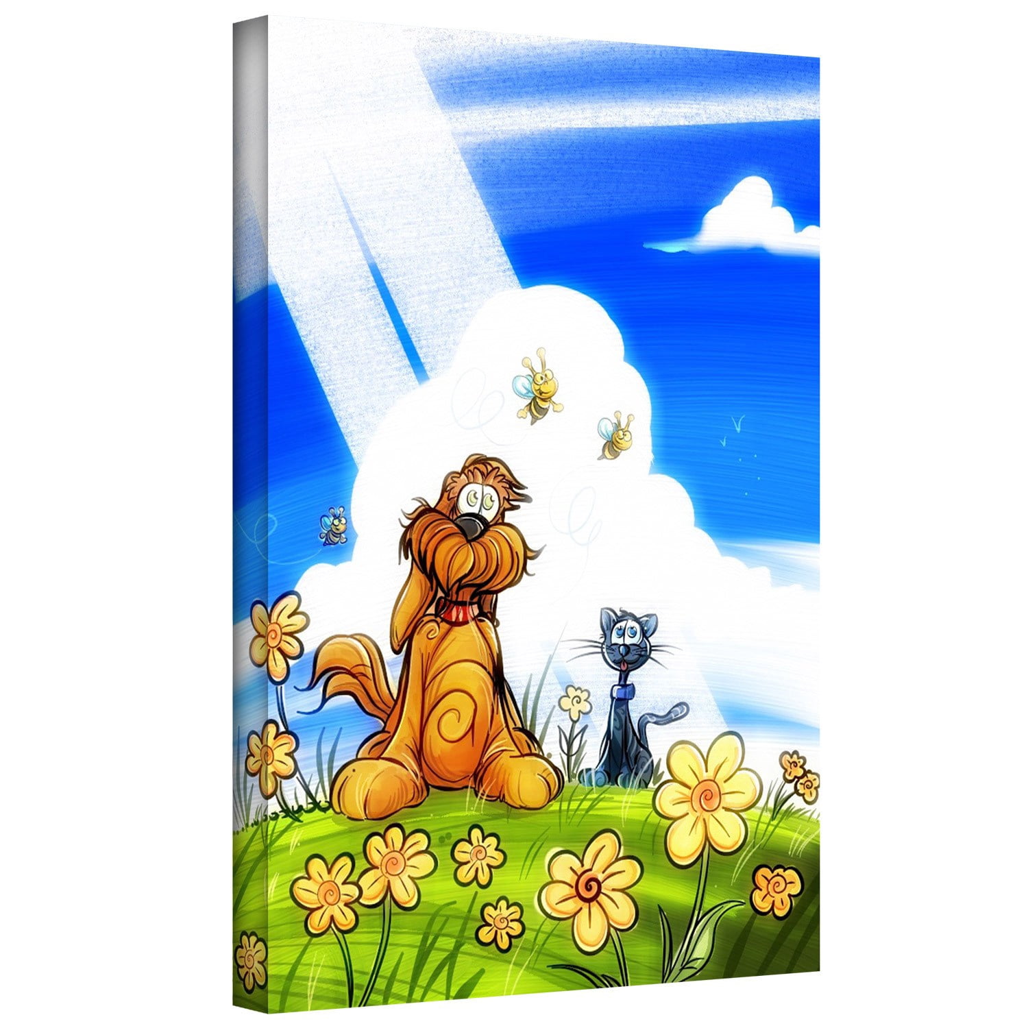 Luis Peres "Cat And Dog" Gallery-Wrapped Canvas
