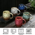 thumbnail image 3 of Qeeadeea/Large Capacity Blue Ceramic Mug Porcelain Cup 450ml/16oz-Blue, 3 of 6