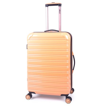 iFLY Hardside Luggage Fibertech 24 Inch Checked Luggage, Cantaloupe