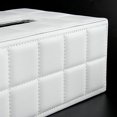 thumbnail image 5 of Pu Leather Tissue Box, Tissue Dispenser, 25 * 14 * 9.5cm (White), 5 of 5
