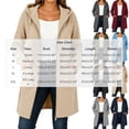 thumbnail image 3 of IUYRTFE Women's Long Zip Up Hoodie Jacket with Pockets Casual Lightweight Hooded Coat, 3 of 7
