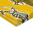 thumbnail image 2 of Ambesonne Yellow Fitted Sheet, Knight with Dragon, Queen Size, Yellow, 2 of 3