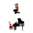 thumbnail image 1 of 1/64, 2 Uds., Pianista, Fotógrafo, Toma de fotografía, de Jardín de Hadas, 1 of 9