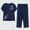 Navy, variant on Jienlioq Women'S Suit Set Women Summer Casual Two Piece Suit Pajamas Short Sleeved Round Neck top/Shirt Set Cotton Silk Suit Large Size Comfortable Breathable Cardigan Button Pocket