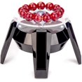 thumbnail image 2 of Leadleds Exquisite New Black Solar Powered Display Stand Rotating Turntable with White LED Light + (Colored Unit Packing Box), 2 of 6
