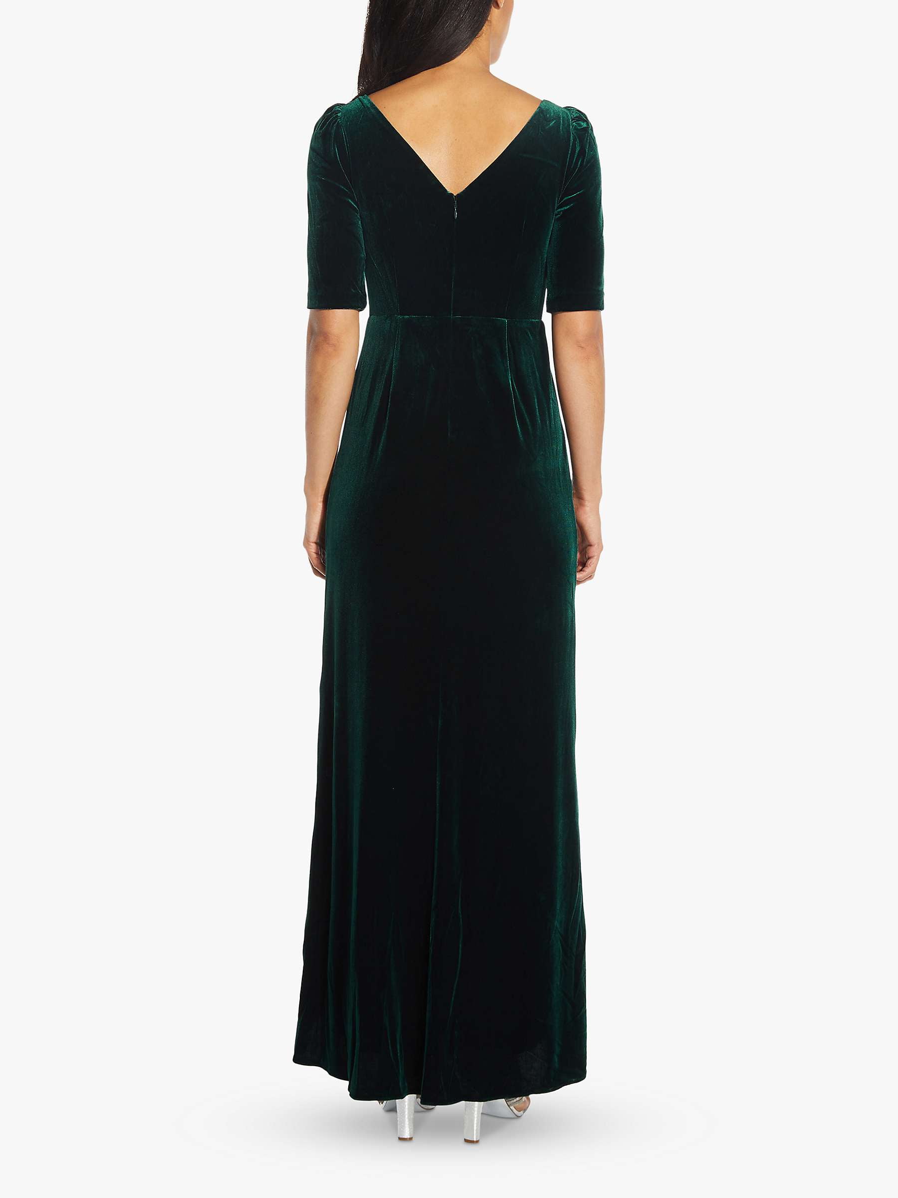 adrianna papell green velvet dress
