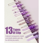 Four Candies 14Pack Pastel Gel Ink Pen Set,Cute Retractable 0.5mm Fine Point Pen,11 Pack Black Ink and 1 Pc Purple Ink Pens with 2Pcs Highlighter for Office, Mothers Day Gifts(Purple)