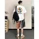 thumbnail image 4 of Conjuntos de gimnasio para hombre, ropa deportiva con estampado gráfico de algodón, conjunto de dos piezas moderno, camisetas, pantalones cortos, trajes para hombre, ropa de estilo coreano esencial, 4 of 5