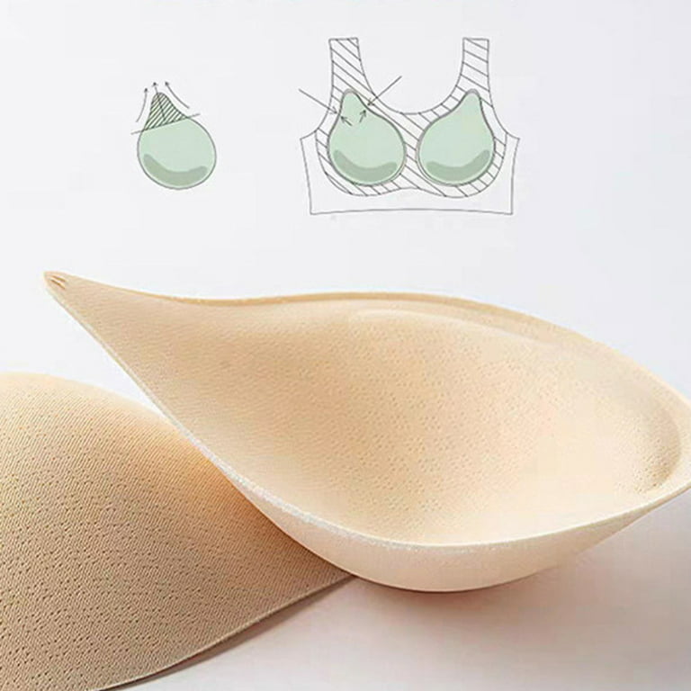 ZUARFY Women Bra Pads Water Drop Shape Removable Push Up Cups Inserts  Bikini Enhancers