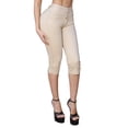 thumbnail image 1 of Capri Mujer Tiro Alto Push Up Gabardina Stretch Beige, 1 of 6