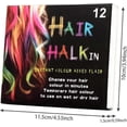thumbnail image 5 of Tizas temporales para el cabello, 12 colores, lavables, no tóxicas, set para fiestas infantiles y Halloween., 5 of 5