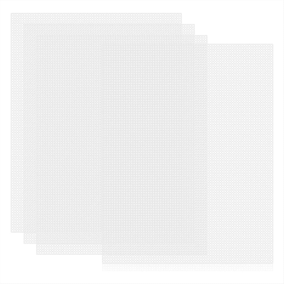 4 Pieces Plastic Mesh Canvas Sheets 10.2 X 13 Inch Mesh Sheet Canvas Sheets for Embroidery, Knit Crochet Projects 7 CT