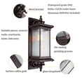 thumbnail image 5 of Vintage Wall Lamp IP65 Waterproof Aluminum & Iron Fixture Outdoor Sconce Wall Lanterns E26 Bulb Compatible Perfect for Indoor & Outdoor Decor, 5 of 12