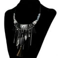 thumbnail image 2 of Bijoux Vintage Turquoise à Franges Ras-du-Cou Bohème Pendentif Turquoise Collier Mode Bijoux Mode Collier Déclaration Noir, 2 of 9