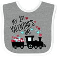thumbnail image 3 of Inktastic My First Valentines Day Train Boys or Girls Baby Bib, 3 of 4