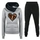 thumbnail image 1 of Puntoco Conjunto de dos piezas de suéter y pantalones estampados de manga larga con capucha y cuello redondo para mujer Puntoco Puntoco-5353, 1 of 2