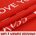 thumbnail image 5 of Happy Valentine''s Day Tablecloth Square 52 x 52 Inch, Red Love Table Cloth, Waterproof Spillproof Polyester Tablecloths for Valentines Day Wedding Dinner Party Decoration, Gifts, 5 of 6