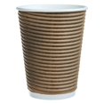 thumbnail image 1 of Café Express Brown Ripple 16-oz Hot Cups 5 packs of 100, 1 of 1