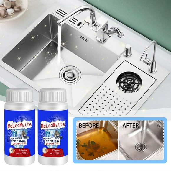 Fiudx Agente de Dragado de Alcantarillado, Potente Líquido Desatascador, Seguro para Todo Tipo de Tuberías, Desodorizante, Quitamanchas, Apto para Fregaderos de Cocina, Inodoros y Suelos, Solución Se