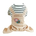 thumbnail image 2 of jiaroswwei Dog Overalls with Pocket Non-sticky Hair Pullover Puppy Warm Four-legged Clothes Puppy Costume, 2 of 8