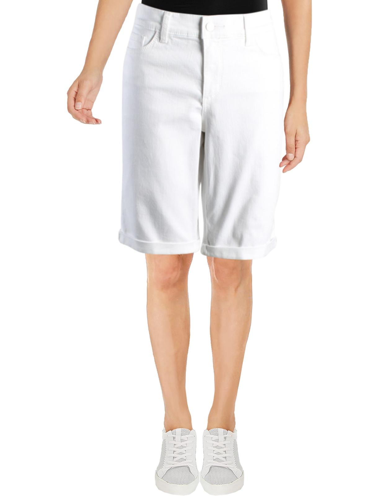 NYDJ Womens Briella MidRise Cuffed Bermuda Shorts