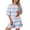 Light Blue, variant on MuXiKeJi Clothes Women's 2 Piece Outfit Floral Print Cover Up Half Sleeve Blouse Shorts Set Summer Beach Vacation Resort Wear