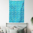 thumbnail image 4 of Sky Tapestry, Yellow Sun and Fluffy Clouds on Blue Sky Inspired Background Composition, Wall Hanging for Bedroom Living Room Dorm Decor, 60W X 80L Inches, Pale Blue Yellow White, by Ambesonne, 4 of 5